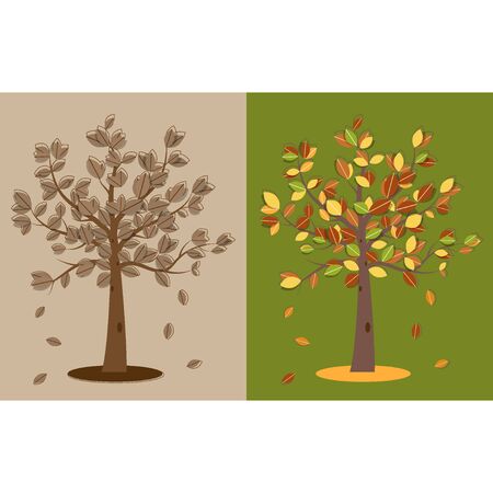 Abstract stylized tree. Vector illustrationのイラスト素材