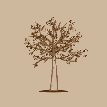 Abstract stylized tree. Vector illustrationのイラスト素材