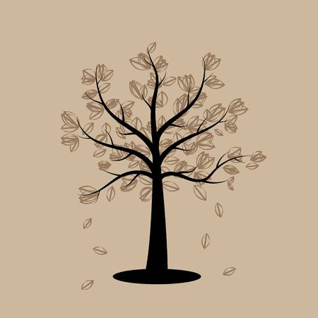 Abstract stylized tree. Vector illustrationのイラスト素材