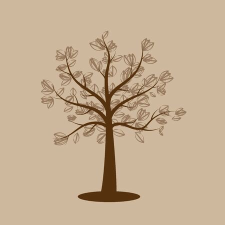 Abstract stylized tree. Vector illustrationのイラスト素材