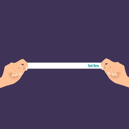 Doctor hands hold white note paper. Medical background. Vector illustration.のイラスト素材