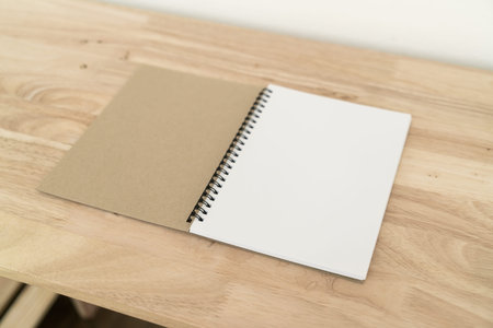Blank catalog, magazines, book, mock up on wood background.