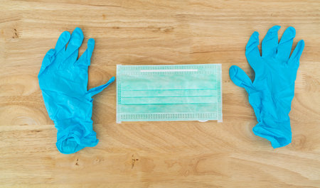Surgical mask protection against pollution, virus, flu and Coronavirus (COVID-19). Medical mask,...