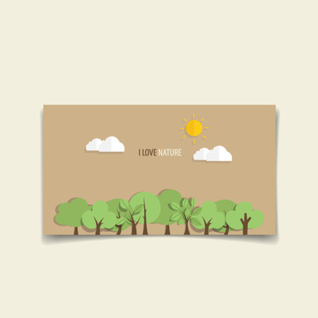 Abstract tree. Ecology concept with tree background. Vector illustration.のイラスト素材