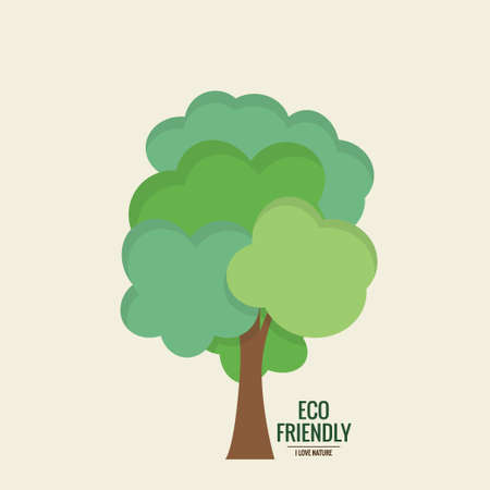 Abstract tree. Ecology concept with tree background. Vector illustration.のイラスト素材