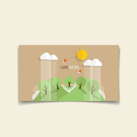 ECO FRIENDLY. Ecology concept with Green Eco Earth. Vector illustration.のイラスト素材