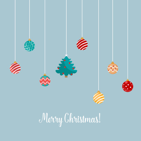 Decorative festive object. Merry Christmas and happy new year. Vector Illustrationのイラスト素材