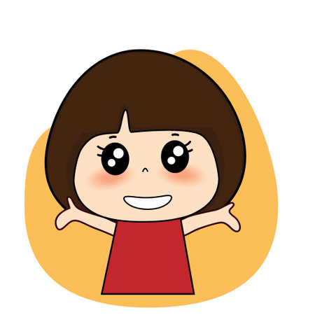 Happy woman. Vector illustrationのイラスト素材
