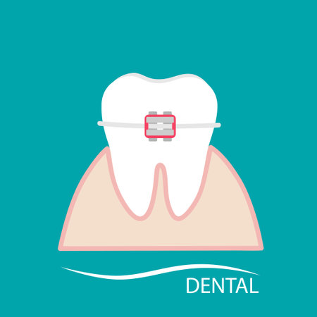 Dental instruments and Tooth. Teeth examination dentistry concept.Â のイラスト素材