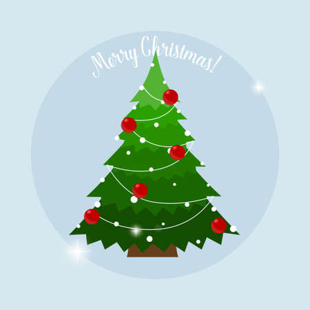 Christmas Greeting Card with Santa Claus. Vector illustrationのイラスト素材