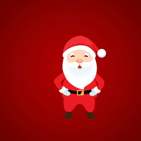 Christmas Greeting Card with Santa Claus. Vector illustrationのイラスト素材