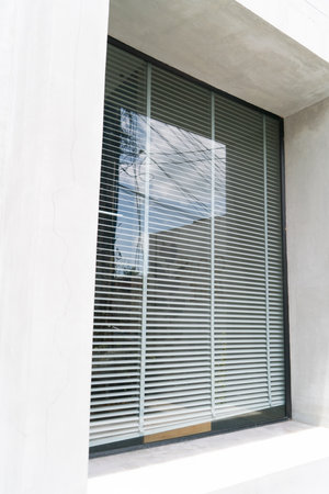Modern glass window of shopsの写真素材
