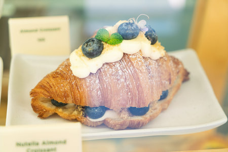 Breakfast with Fresh butter croissants