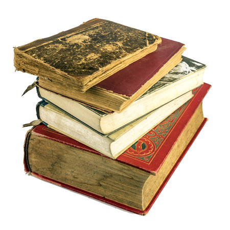 A stack of old booksの写真素材