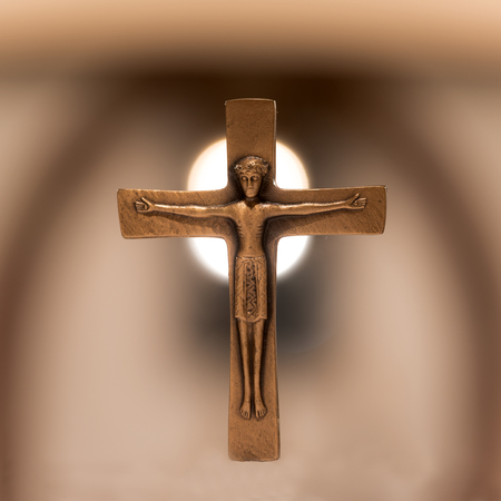 Old christian altar crossの写真素材