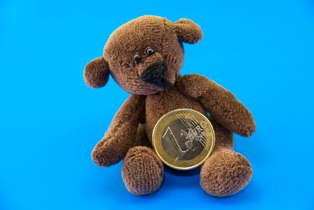 Bear and coinの写真素材