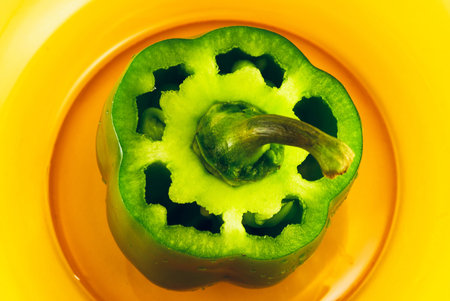 cut peppers  on a plate