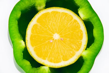 lemon in pepperの写真素材
