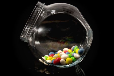  candies in a jarの写真素材