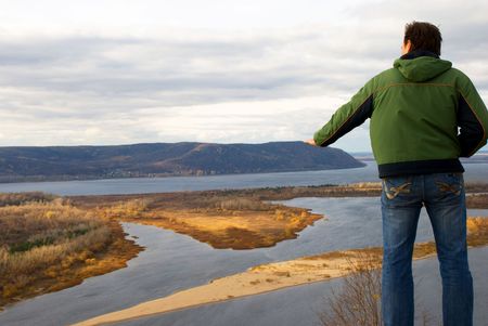 man moves mountainsの写真素材