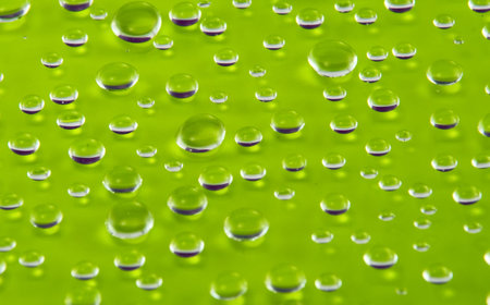 drops of water on a colored background