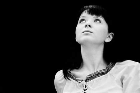 portrait of a young beautiful womenの写真素材