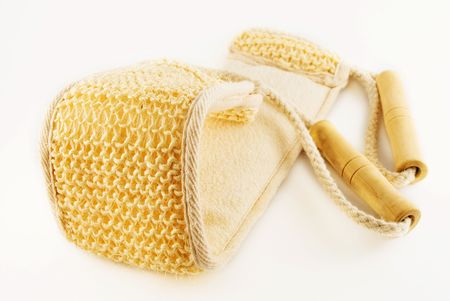 washcloth on white backgroundの写真素材