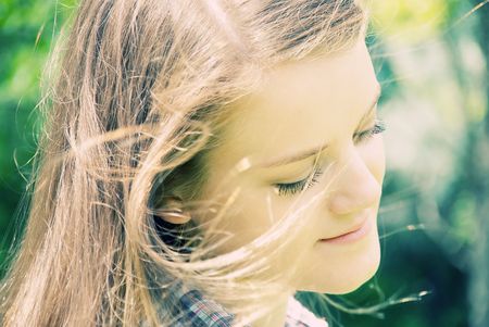 portrait of a young beautiful womenの写真素材