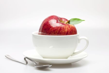 apples in a cupの写真素材