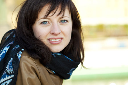 Portrait of a young beautiful womanの写真素材