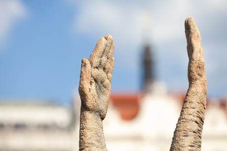 Clay handsの写真素材