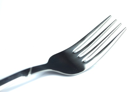 fork isolated on whiteの写真素材