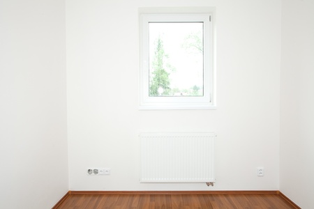 clean white room  interior of a country cottageの写真素材