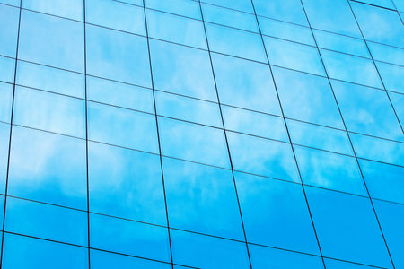background of the glass modern office building