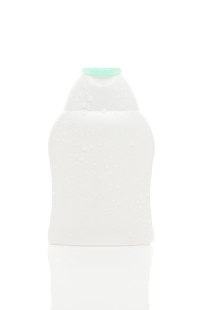 cosmetic containers isolated on whiteの写真素材