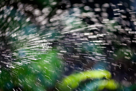 water spray in the sunshine