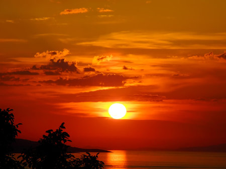 Sunset in the beach,Croatia