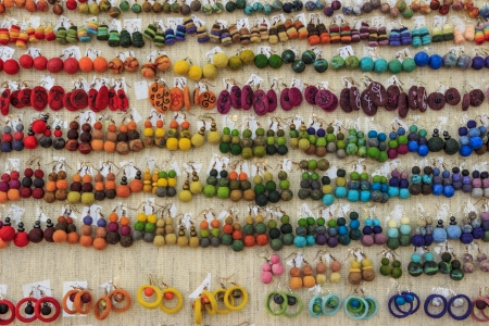 Colorful set of earrings collectionの写真素材