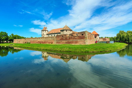Famous medieval castle,Fagaras,Transylvania,Romaniaのeditorial素材