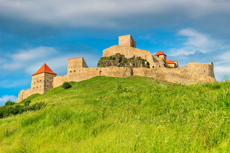The famous medieval fortress citadel in Rupea,Brasov,Transylvania,Romaniaのeditorial素材
