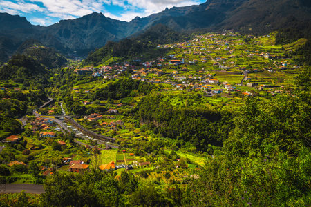 Sao Vicente view from the Capela de Nossa Senhora Fatimaの写真素材