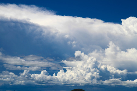 Beautiful sky with green mountainの写真素材