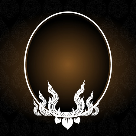 Line thai traditional Thai style pattern vector illustration.のイラスト素材