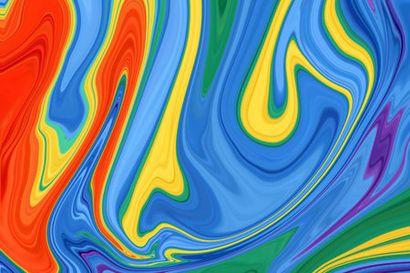 Abstract painting beautiful different color oil paint. colorful acrylic. modern abstract art conceptの写真素材