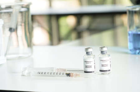 coronavirus Vaccine disease COVID 19, corona virus research.  use for prevention, immunization  keep vital organ systems functioning and treatment from corona virus infection Medicine infectious conceptの写真素材