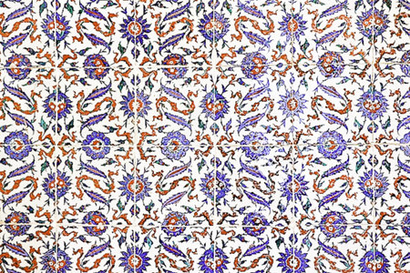 Hand Painted Tile From Topkapi Palace Istanbul Turkey