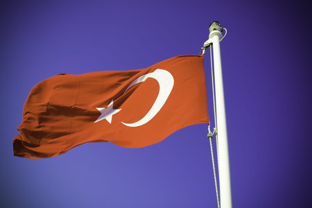 Turkish Flagの写真素材