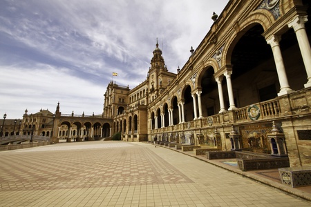 Plaza de Espana Seville Spainのeditorial素材