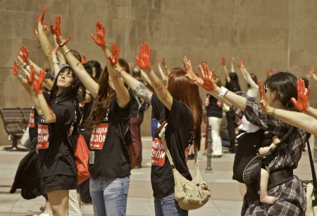 The Plaza de Toros de Las Ventas Protestのeditorial素材