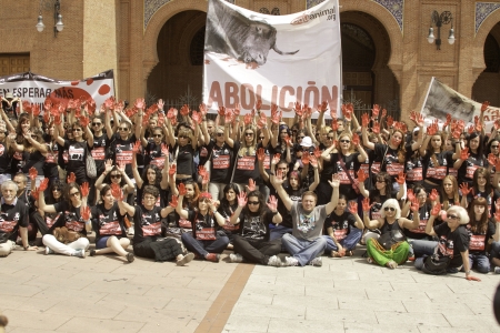 The Plaza de Toros de Las Ventas Protestのeditorial素材